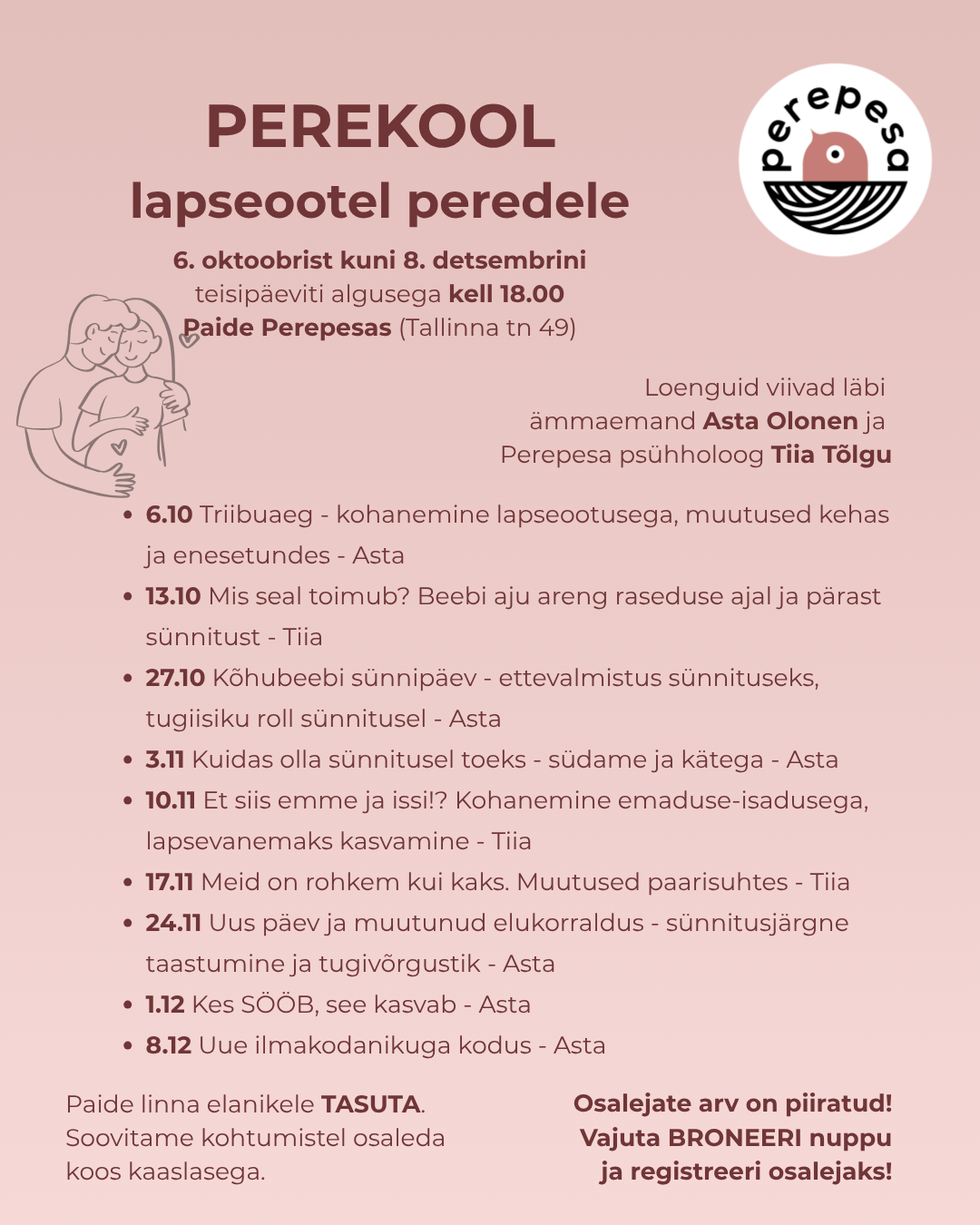 Paide Perepesa Perekool lapseootel peredele