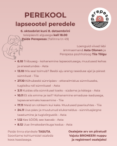 Paide Perepesa Perekool lapseootel peredele